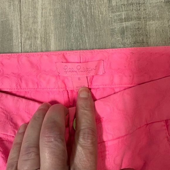 Lilly Pulitzer Kelly Jacquard Sunset Pink Skinny Ankle Pants Size 8 - Picture 4 of 5